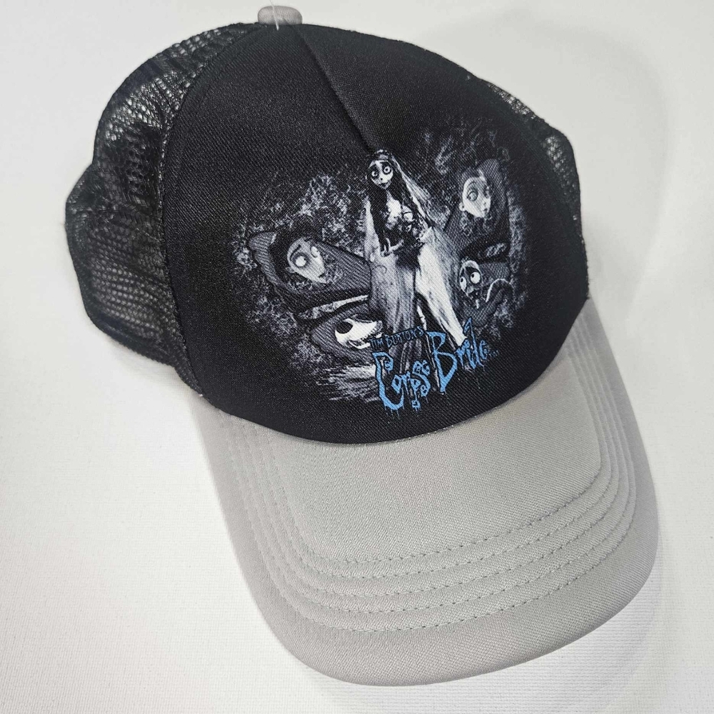 Corpse‎ Bride Trucker Hat Tim Burton H3 Headwear Snapback Graphic Curved Brim